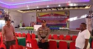 Pastikan Keamanan, Kapolres Kepulauan Yapen Tinjau Persiapan Panitia Musda GPdi Ke XV