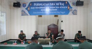 Kodim 1202/Skw Gelar Peringatan Isra’ Mi’raj Nabi Muhammad S.A.W 1444 H