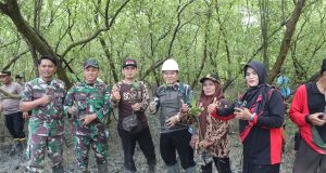Lestarikan Alam dan Hijaukan Pantai, Kodim 1202/Skw Tanam 1500 Mangrove