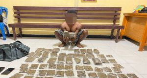 Polsek KPL Serui Amankan Seorang Pemuda Bawa 2,4 Kg Ganja