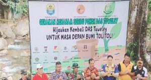 Antisipasi Longsor, Daerah Aliran Sungai Tuweley, Kejari Tolitoli Tanam 1000 Pohon
