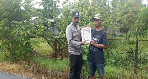 Kasat Binmas Selaku Satgas Ops Bina Karuna Kapuas Tahap 1 Tahun 2023 Berikan Imbauan Pencegahan Pembakaran Hutan dan Lahan