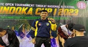 Salah Satu Putra Terbaik Sulteng Aldo Marlon Tokii Sukses Merebut Medali Emas Pada Kejuaraan Nasional Karate Open Tournament Shindoka Cup 1 2023
