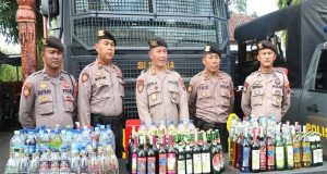 Sat Samapta Polres Jepara, Berhasil Sita Ratusan Miras Jelang Bulan Ramadhan