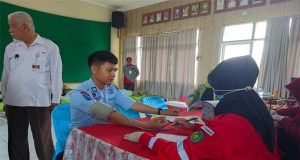 Sambut Peringatan Hari Bakti Pemasyarakatan Ke-59, Rutan Prabumulih Kemenkumham Sumsel Gelar Donor Darah