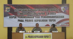 Tim Itwasda Polda Papua Gelar Wasrik Tahap I T.A. 2023 di Polres Kepulauan Yapen