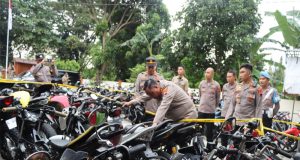 Bubarkan Balap Liar, Polres Demak Berhasil Amankan 83 Sepeda Motor