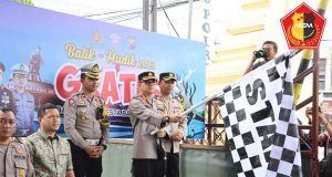 Kapolresta Banyuwangi Lepas 6 Bus Balik Mudik Gratis Dengan Tujuan Malang – Surabaya