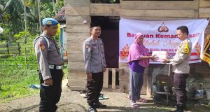 Polres Buol Peduli, Gelar Baksos Bantu Warga Di Bulan Suci Ramadhan 1444 H