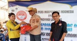 FPII Lampung Bagikan 1000 Paket Sembako di penghujung Bulan Suci Ramdhan 1444 H