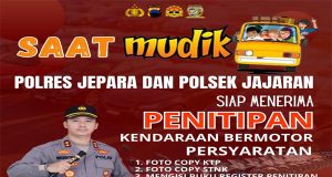 Guna Ciptakan Pemudik Nyaman, Jajaran Polres Jepara Menerima Penitipan kendaraan Bermotor Bagi Warga “Gratis”