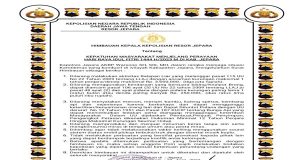 Ada 8 Himbauan Dikeluarkan Kapolres Jepara, Menjelang Lebaran Idul Fitri 1444/H dan Ini Yang Disampaikan