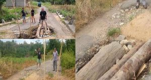 Perlunya Perhatian Pemerintah, Jembatan dan Jalan Poros Desa Sompak Sangat Memprihatinkan