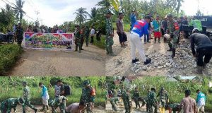 Karya Bakti TNI Wujud Nyata Pengabdian Prajurit Kodim 1202/Skw Untuk Rakyat