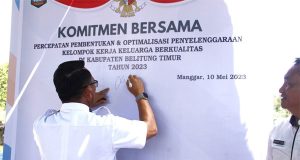 Kabupaten Belitung Timur, Berkomitmen Bentuk Kampung Keluarga Berkualitas Di Seluruh Desa