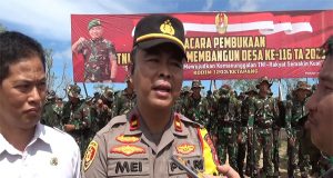 Kapolsek Matan Hilir Selatan Apresiasi Pelaksanaan TMMD Reguler Ke-116,Kodim 1203/Ktp Di Wilayahnya