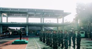 Pasi Pers Kodim 0719/Jepara, Pimpin Latihan Permildes Usai Upacara Bendera