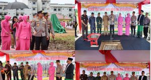 Pembangunan Masjid Baitul Mukmin Polres Kubu Raya Dimulai dengan Peletakan Batu Pertama Kapolda Kalbar