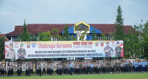 Perkuat Soliditas TNI – Polri, Kapolda Kalbar Adakan Olah Raga Bersama