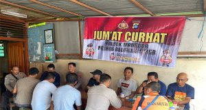 Giat Jum’at Curhat Kapolsek Beltim Dengan Masyarakat Desa Baru Kec. Manggar