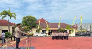 Kabag SDM Polres Jepara Pimpin Latihan Peningkatan Kemampuan PBB Personil