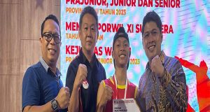 Erison Yeremia Hutagaol Raih Medali Emas di Kelas 52kg Pada Selekda Wushu Riau 2023