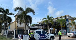 Sat Lantas Polres Beltim Turunkan Anggota Patroli Tempat Ibadah Saat Hari Libur