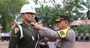 Apel Gelar Pasukan Ops Patuh Toba 2023 Polres Langkat Dipimpin AKBP Faisal Rahmat H.S