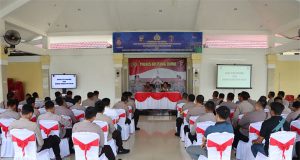 Propam Polres Belitung Timur Sosialisasi Perpol 7 tahun 2022 ke Personel Polres Beltim Dan Jajaran