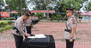 IPTU Hotdiatur Resmi Jadi Kapolsek Salapian, AKBP Faisal Pimpin Sertijab