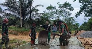 TMMD Bangun Akses Jalan Beton 361,3 Meter, Optimis Desa Gambir Bakal Lebih Hidup