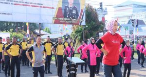 Meriahkan HUT Polwan Ke – 75, Polwan Polres Ketapang Adakan Lomba Dan Senam Bersama