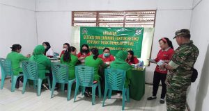 Pjs.Danramil 01/Bengkayang Hadiri Kegiatan Gerakan Deteksi Dini Penyakit Tidak Menular (PTM)