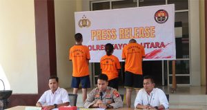 3 (Tiga) tersangka pencurian Hewan ternak ditangkap Sat Reskrim Polres Kayong Utara