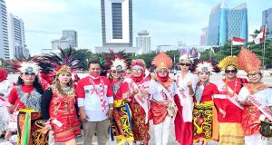 Dalam Rangka HUT RI Ke 78, Medan Merdeka Selatan Penuh Dengan Merah Putih