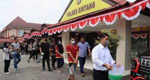 Gelar Press Release, Polres Sintang Musnahkan Lebih 1 Ons Narkotika Jenis Sabu Dan Puluhan Ekstasi