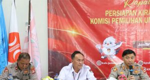 Kapolres Jembrana Hadiri Rakor Persiapan Penerimaan dan Pelaksanaan Kirab Pemilu 2024 di Kab.Jembrana