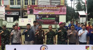 Semarak HUT RI Ke 78, Kodim 1310/Bitung Gelar Pertandingan Futsal Antar Jajaran dan Instansi