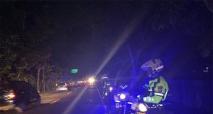 Patroli Kendaraan Cahaya Biru (Rahayu) Sat. Samapta Polres Jembrana Sasar Obyek Vital