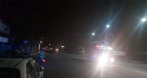 Jalur Rawan Gangguan Dan Laka Lantas di Sasar Patroli Rahayu (Cahaya Biru) Sat Lantas Polres Jembrana