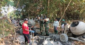 Satgas TMMD Sengkuyung Tahap III, Terus Kebut Pengecoran Jalan