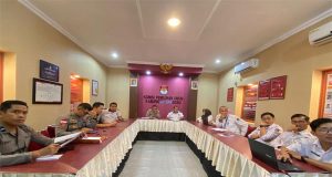 Rakor Pembahasan Draft dan Persiapan Penandatanganan MOU Perjanjian Kerjasama Antara KPU Kab Sanggau dan Polres Sanggau
