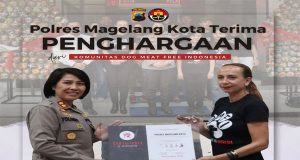 Ungkap Pencurian Anjing Dan Dijual Kejagal, Polres Magelang Kota Mendapat Penghargaan DMFI