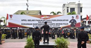 Kunjungan Danpasbrimob II Korps Brimob Polri Untuk Pengecekan Kesiapan Satbrimob Polda Kalbar