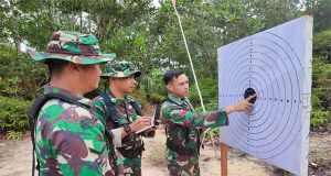 Jaga Kemampuan Prajurit, Kodim 1202/Skw Laksanakan Latihan Nembak Senjata Ringan Triwulan III TH 2023