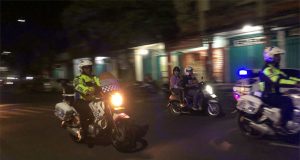 Sat Lantas Polres Jembrana Gelar Rutin Patroli Cahaya Biru