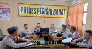 Polres Pesisir Barat Melaksanakan Anev Operasi Zebra 2023