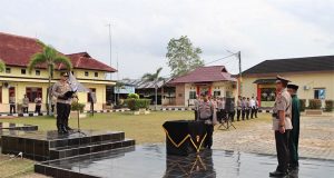 Kapolres Belitung Timur Pimpin Pelantikan Kasat Binmas Polres Belitung Timur
