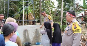 Atasi Krisis Air Di Musim Kemarau, Polres Belitung Timur Buat Sumur Bor Untuk Masyarakat