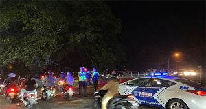 Blue Light Patrol Malam Hari, Polantas Pantau Situasi Arus Lalu Lintas Kota Singkawang